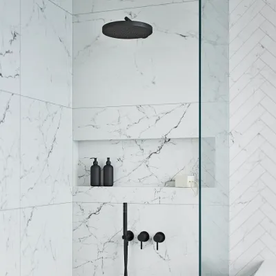 Semplice SBR801 S02 - XXL Rain DeLux Ø28 cm, Mattsvart