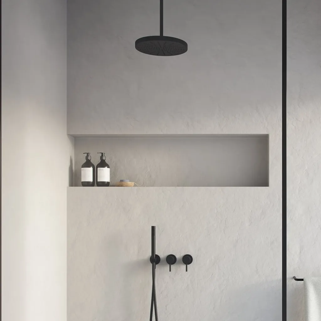 Semplice SBR801 S04 - XXL Rain DeLux Ø28 cm, Tak, Mattsvart