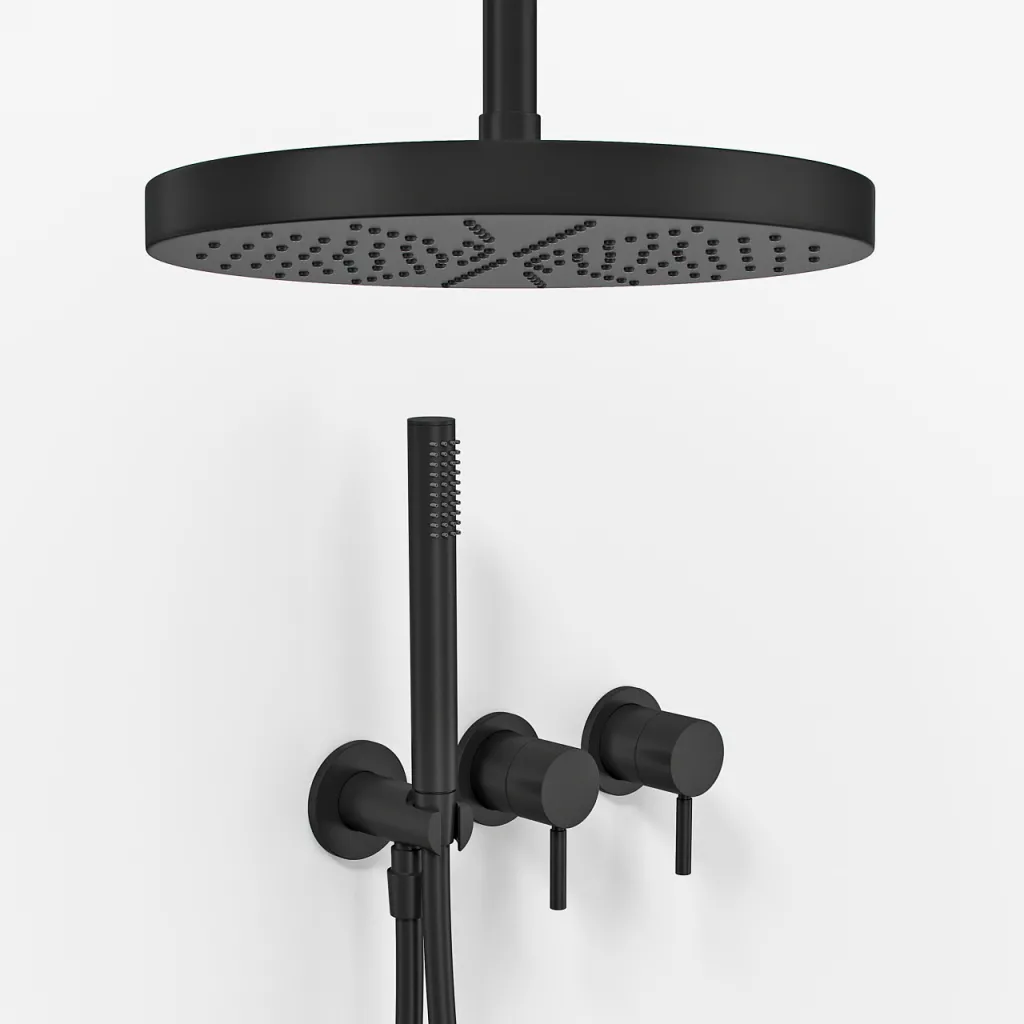 Semplice SBR801 S04 - XXL Rain DeLux Ø28 cm, Tak, Mattsvart