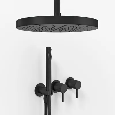 Semplice SBR801 S04 - XXL Rain DeLux Ø28 cm, Tak, Mattsvart