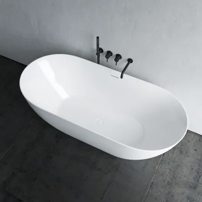 Coco 170 - 170x75 cm Badkar, Slim Design, Glansigt Vit