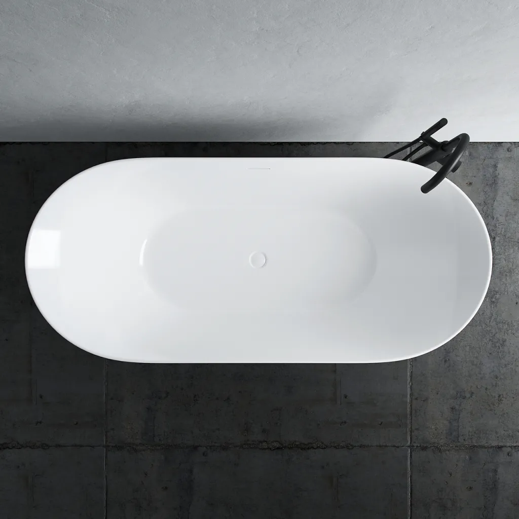 Coco 178 - 178x78 cm Badkar, Slim design, glansigt vit