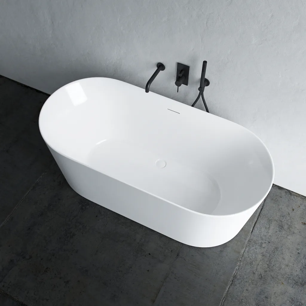 Takai 150 - 150x70 cm Badkar, Slim Design, Blank Vit