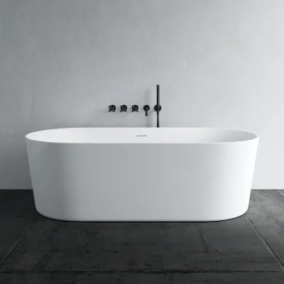 Takai 178 - 178x80 cm Badkar, Slim Design, blank vit
