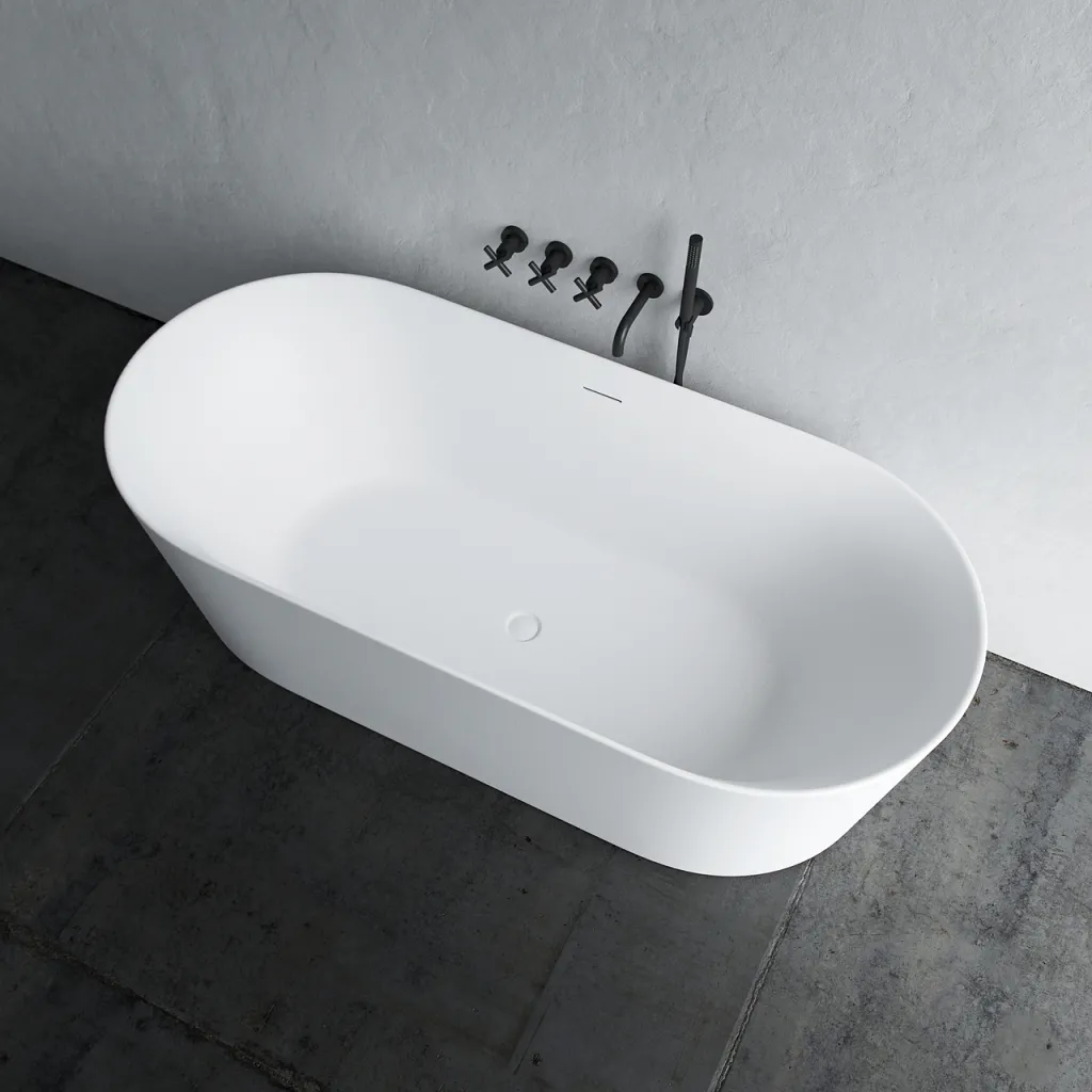 Takai 178 - 178x80 cm Badkar, Slim Design, Matt vit