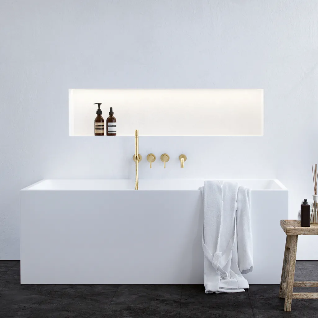Semplice SBR801 S11 - Badkar/dusch, polerad mässing natur 