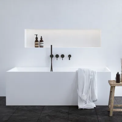 Semplice SBR801 S11 - Badkar/dusch, Mattsvart 