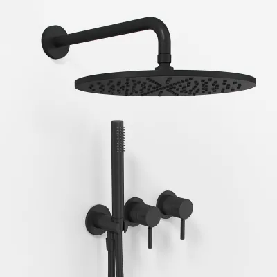 Semplice SBR801 S07 - Rain De Luxe Ø30 cm, Vägglampa, Mattsvart 