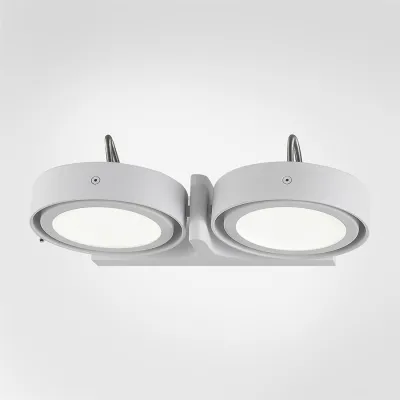 Big A02 - Dubbel. LED-vägglampa med lutning, matt vit.