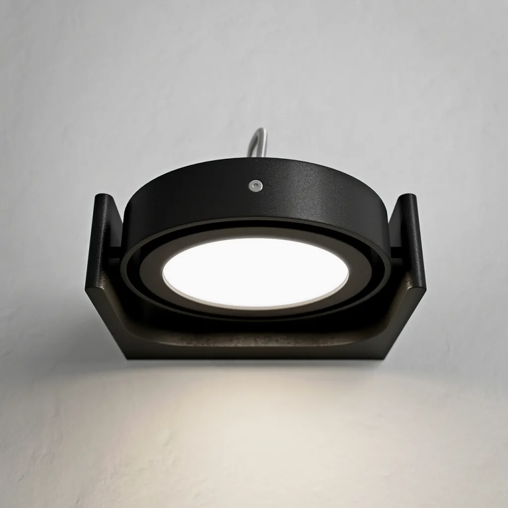 Big A01 - - LED-vägglampa med lutning, matt svart