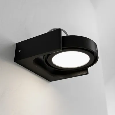 Big A01 - - LED-vägglampa med lutning, matt svart