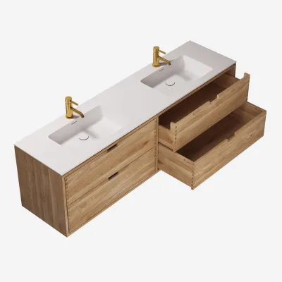 CPH Tapwork Soho 180D - Snickerimöbler i naturek inkl. Mattvit SolidTec diskho