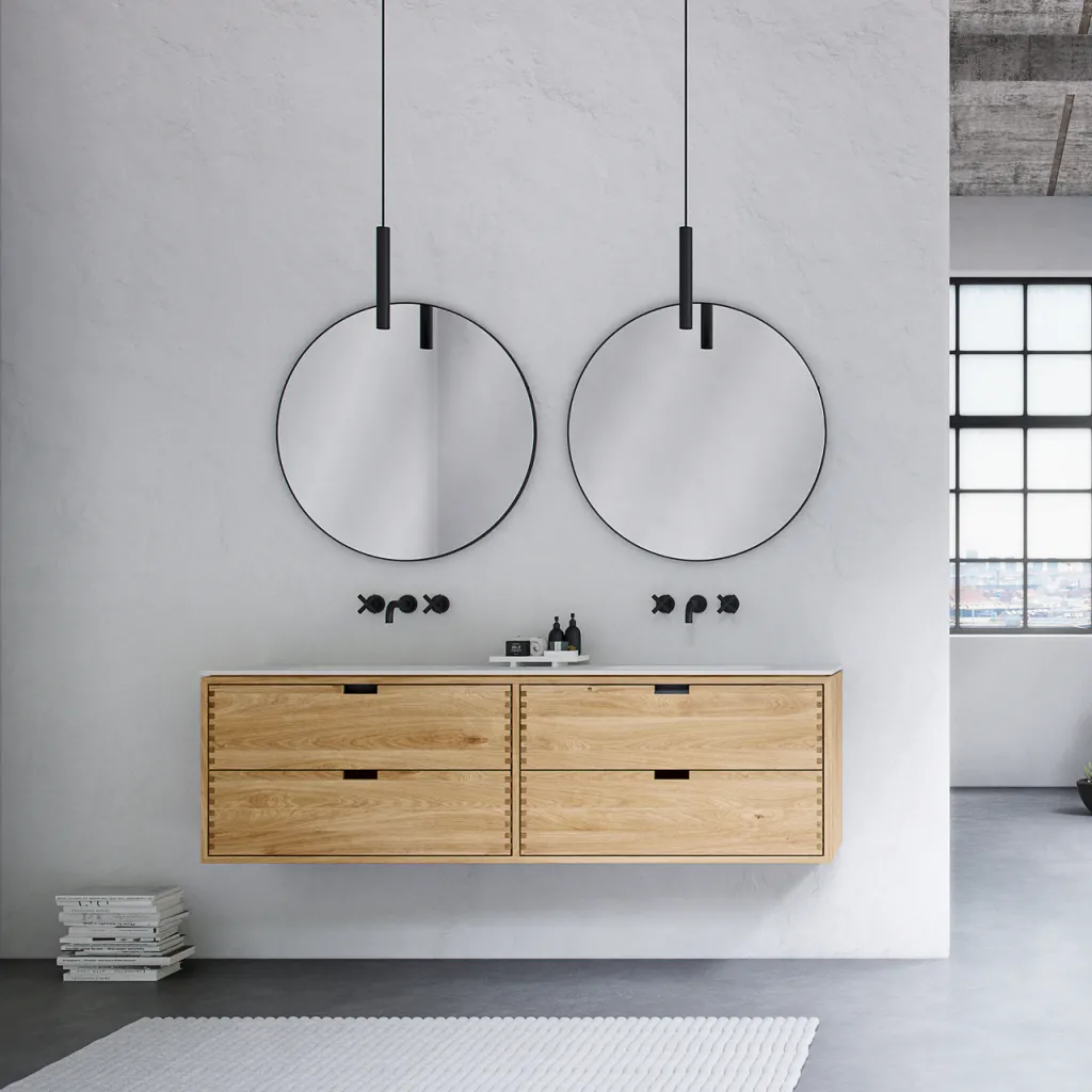 CPH Tapwork Soho 180D - Snickerimöbler i naturek inkl. Mattvit SolidTec diskho