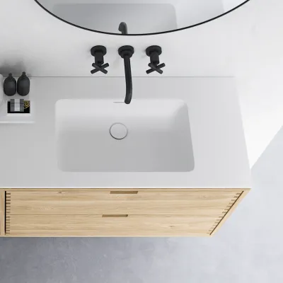 CPH Tapwork Soho 180D - Snickerimöbler i naturek inkl. Mattvit SolidTec diskho