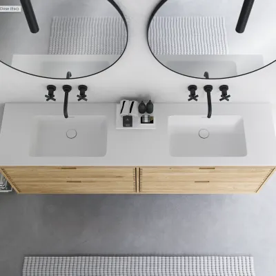 CPH Tapwork Soho 180D - Snickerimöbler i naturek inkl. Mattvit SolidTec diskho
