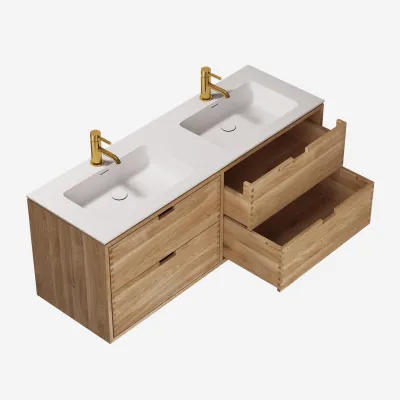 CPH Tapwork Soho 140D -  Snickerimöbler i naturek inkl. Mattvit SolidTec dubbel. tvätta