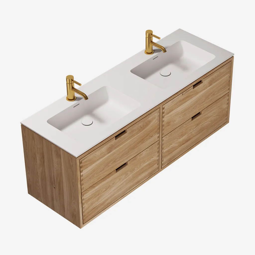 CPH Tapwork Soho 140D -  Snickerimöbler i naturek inkl. Mattvit SolidTec dubbel. tvätta