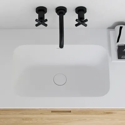 CPH Tapwork Soft 180D - Snickerimöbler i natur ek inkl. Mathvid SolidTec handfat