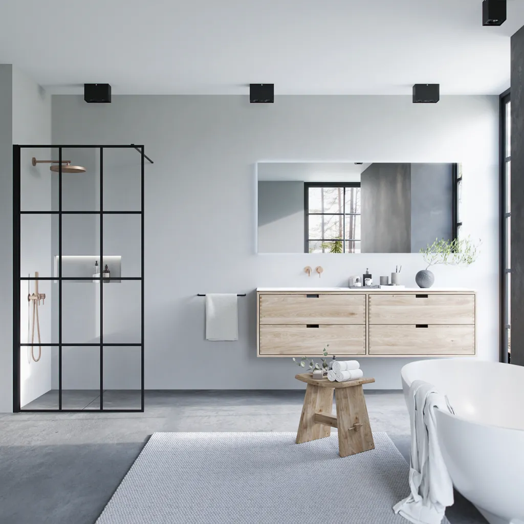 CPH Tapwork Soho 180L -  Snickerimöbler i natur ek inkl. Mathvid SolidTec handfat