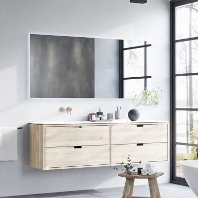 CPH Tapwork Soho 180L -  Snickerimöbler i natur ek inkl. Mathvid SolidTec handfat