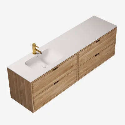 CPH Tapwork Soft 180L - Snickerimöbler i naturek inkl. Mattvit SolidTec diskho