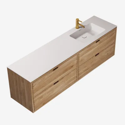 CPH Tapwork Soho 180R - Snickerimöbler i naturek inkl. Mattvit SolidTec diskho
