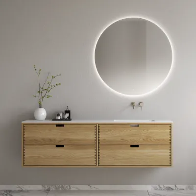 CPH Tapwork Soho 180R - MKII, fingergängade skåp i naturek inklusive Mathvid SolidTec® diskho