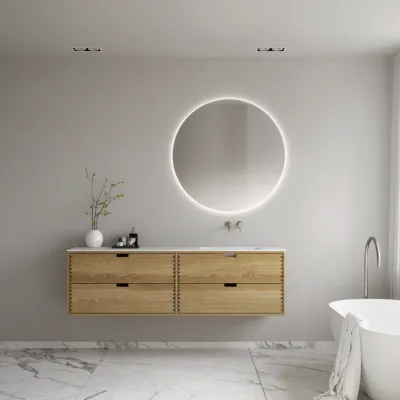 CPH Tapwork Soho 180R - MKII, fingergängade skåp i naturek inklusive Mathvid SolidTec® diskho