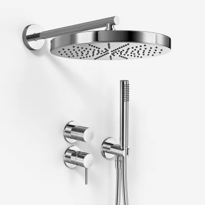 Semplice SBR901 S02 - Duschset Ø28 cm, Väggmonterad, Krom