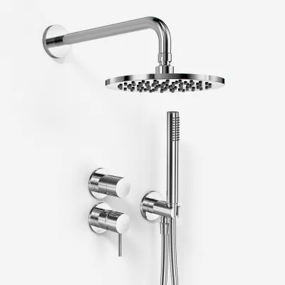Semplice SBR901 S05 - Duschset Ø20 cm, Väggmonterad, Krom
