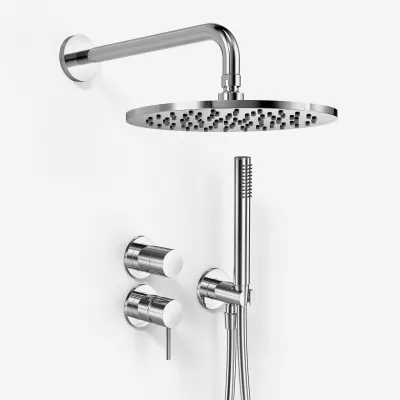 Semplice SBR901 S06 - Duschset Ø25 cm, Väggmonterad, Krom