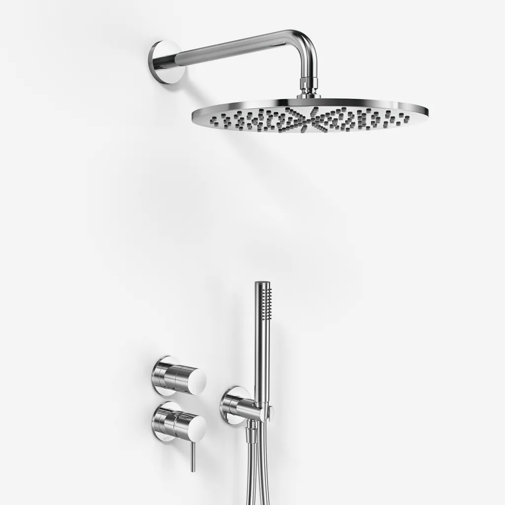 Semplice SBR901 S07 - Duschset Ø30 cm, Vägg, Krom