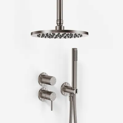 Semplice SBR901 S08 - Duschset Ø20 cm, tak, PVD Borstad stål