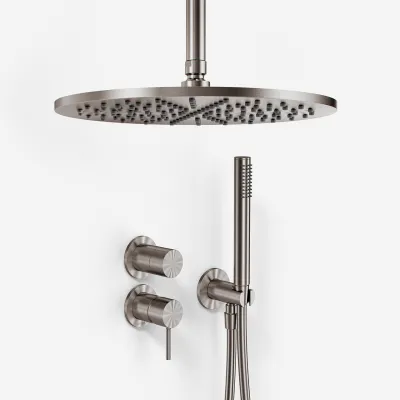 Semplice SBR901 S10 - Duschset Ø30 cm, Tak, PVD Borstat Stål