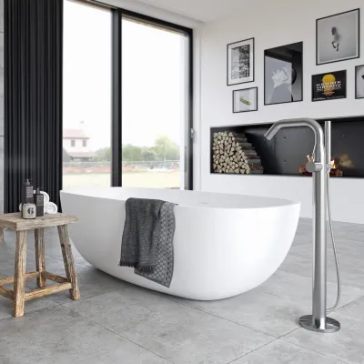 New Deep 180 - Badkar 180x85, Massiv Matt vit SolidTec®