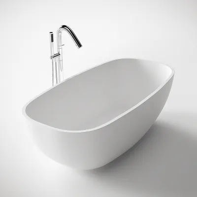 New Deep 180 - Badkar 180x85, Massiv Matt vit SolidTec®