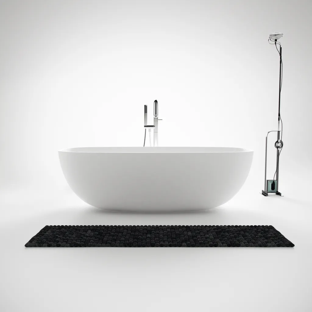 New Deep 180 - Badkar 180x85, Massiv Matt vit SolidTec®