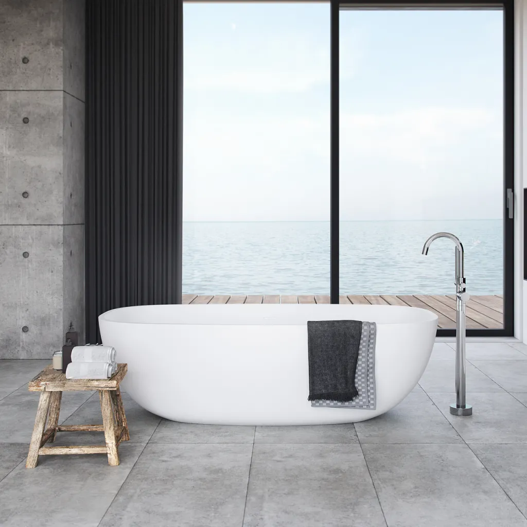 New Deep 180 - Badkar 180x85, Massiv Matt vit SolidTec®