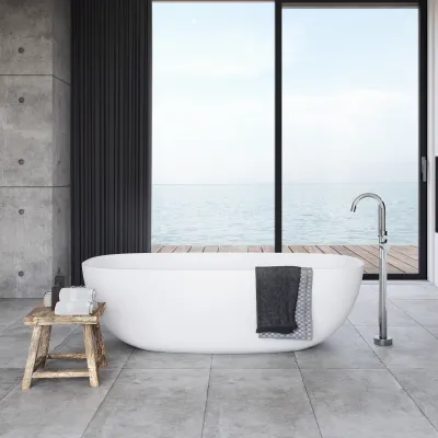 New Deep 180 - Badkar 180x85, Massiv Matt vit SolidTec®