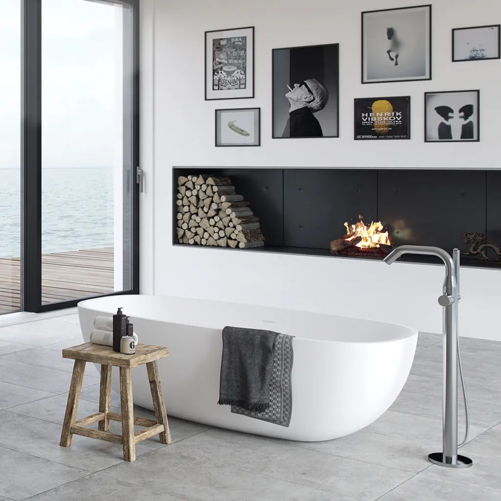 New Deep 180 - Badkar 180x85, Massiv Matt vit SolidTec®
