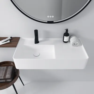 Coco 7L - Tvättställ 70x35 cm, Matt Vit SolidTec®