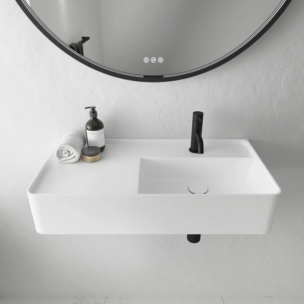 Coco 7R - Tvättställ 70x35 cm, Mathvid SolidTec®