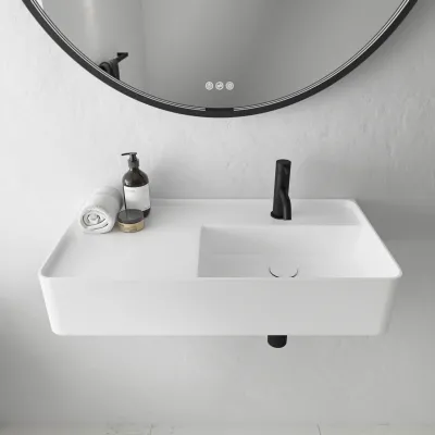 Coco 7R - Tvättställ 70x35 cm, Mathvid SolidTec®