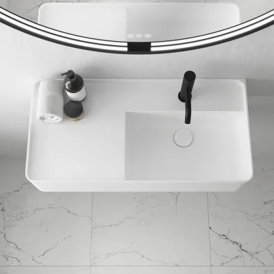 Coco 7R - Tvättställ 70x35 cm, Mathvid SolidTec®