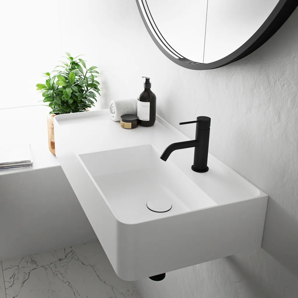 Coco 7R - Tvättställ 70x35 cm, Mathvid SolidTec®