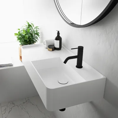Coco 7R - Tvättställ 70x35 cm, Mathvid SolidTec®
