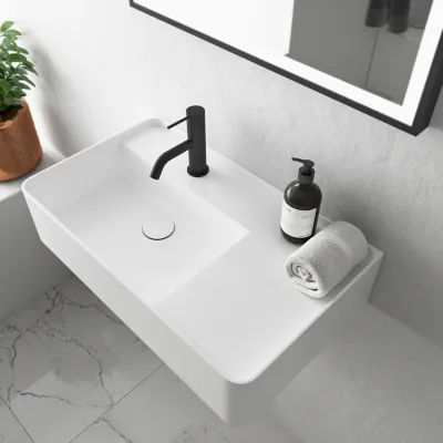 Coco 6L - Tvättställ 60x35 cm, Matt Vit SolidTec®
