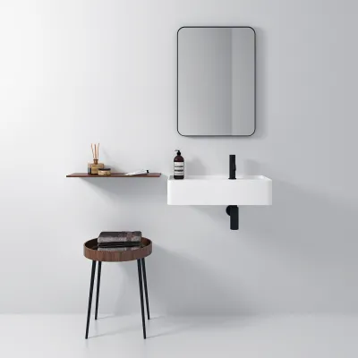 Coco 6R - Tvättställ 60x35 cm, Matt Vit SolidTec®
