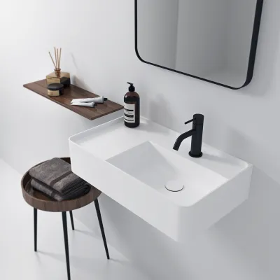Coco 6R - Tvättställ 60x35 cm, Matt Vit SolidTec®
