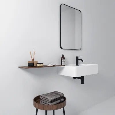 Coco 6R - Tvättställ 60x35 cm, Matt Vit SolidTec®